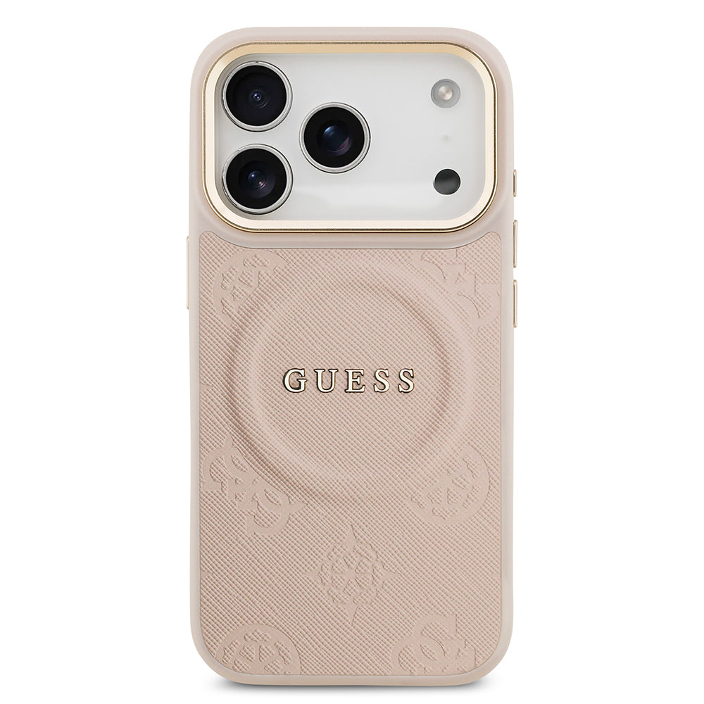 Guess iPhone 17 Pro Orjinal Lisanslı M-safe Şarj Özellikli Sıcak Baskılı Yazı Logolu PU Deri Peony Kılıf Guess iPhone 17 Pro Orjinal Lisanslı M-safe Şarj Özellikli Sıcak Baskılı Yazı Logolu PU Deri Peony Kılıf